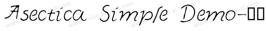 Asectica Simple Demo字体转换